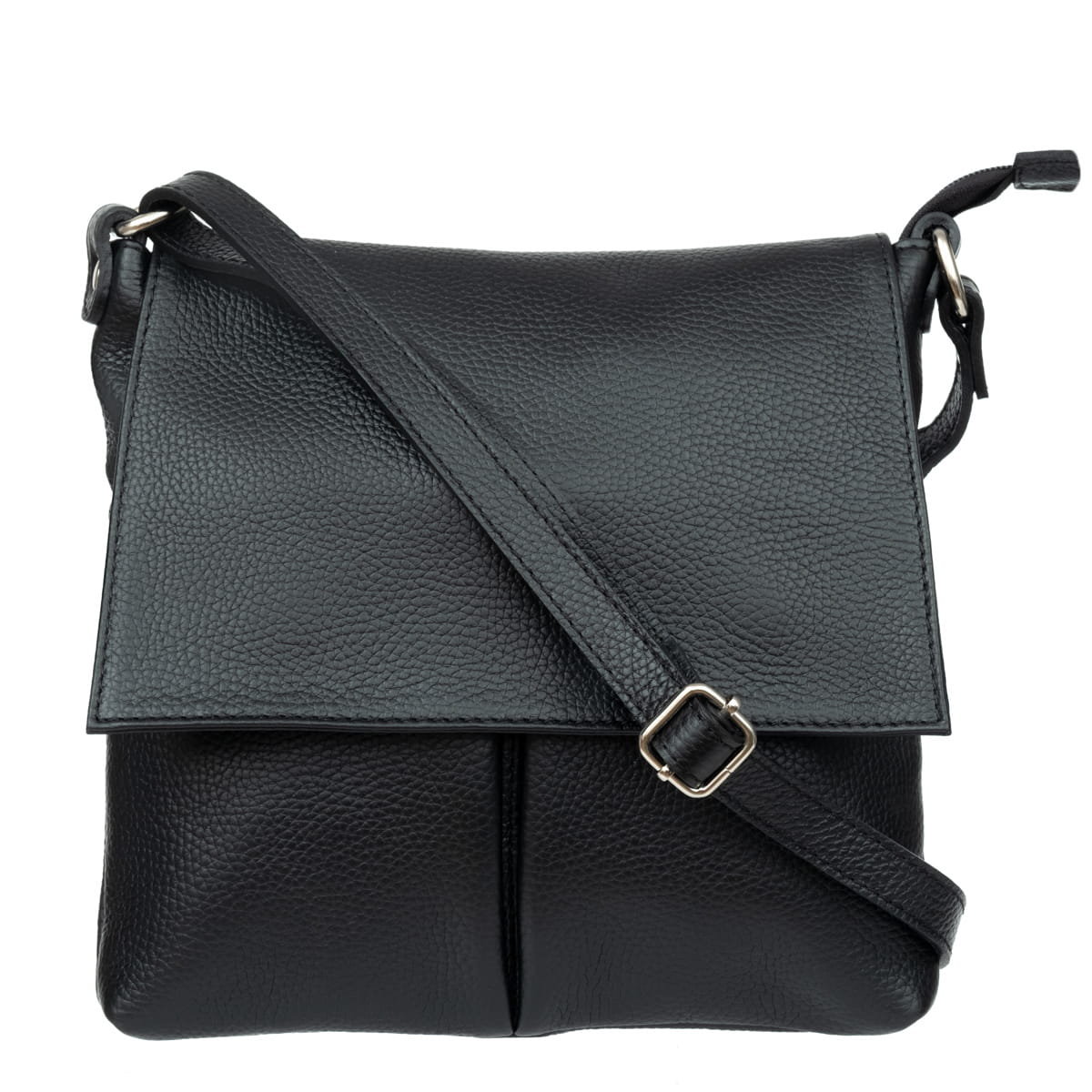 Listonoszka na Ramię Torebka Damska Vera Pelle Viaggia Czarna