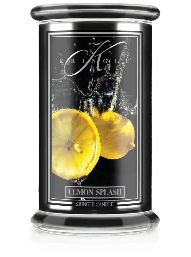 Lemon Splash - Kringle Candle - duża świeca z dwoma knotami (624g) - seria Reserve