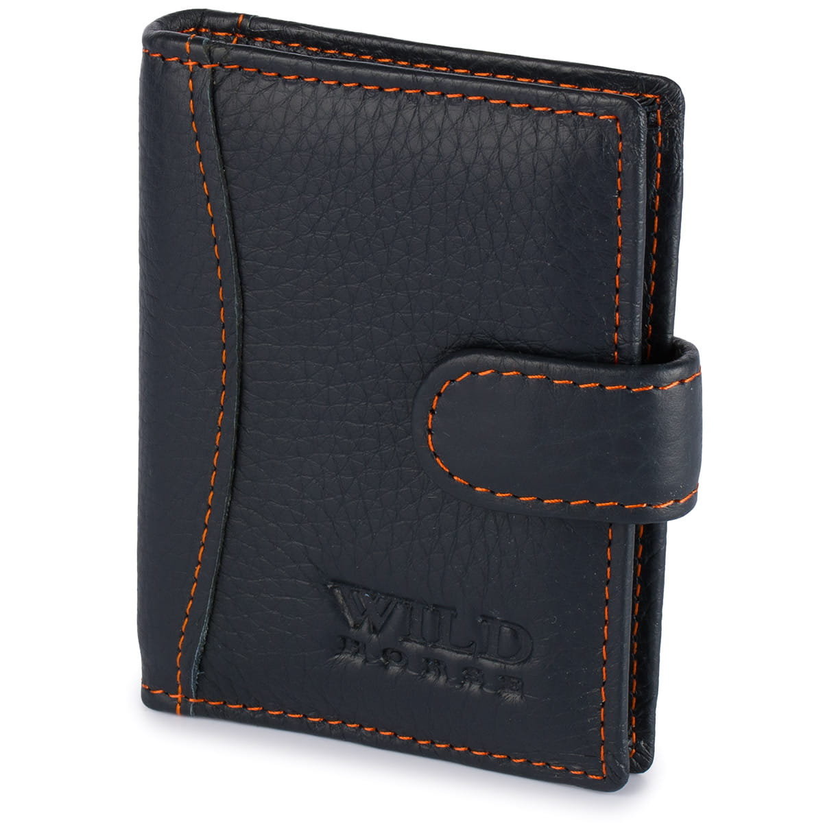 Etui na Karty Dokumenty Skórzane Wild Horse Granatowe