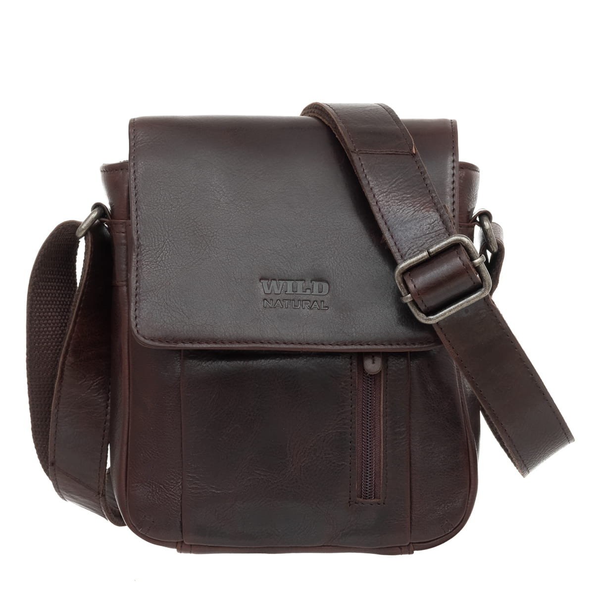 Średnia Torba Męska Skórzana Wild Natural Choco