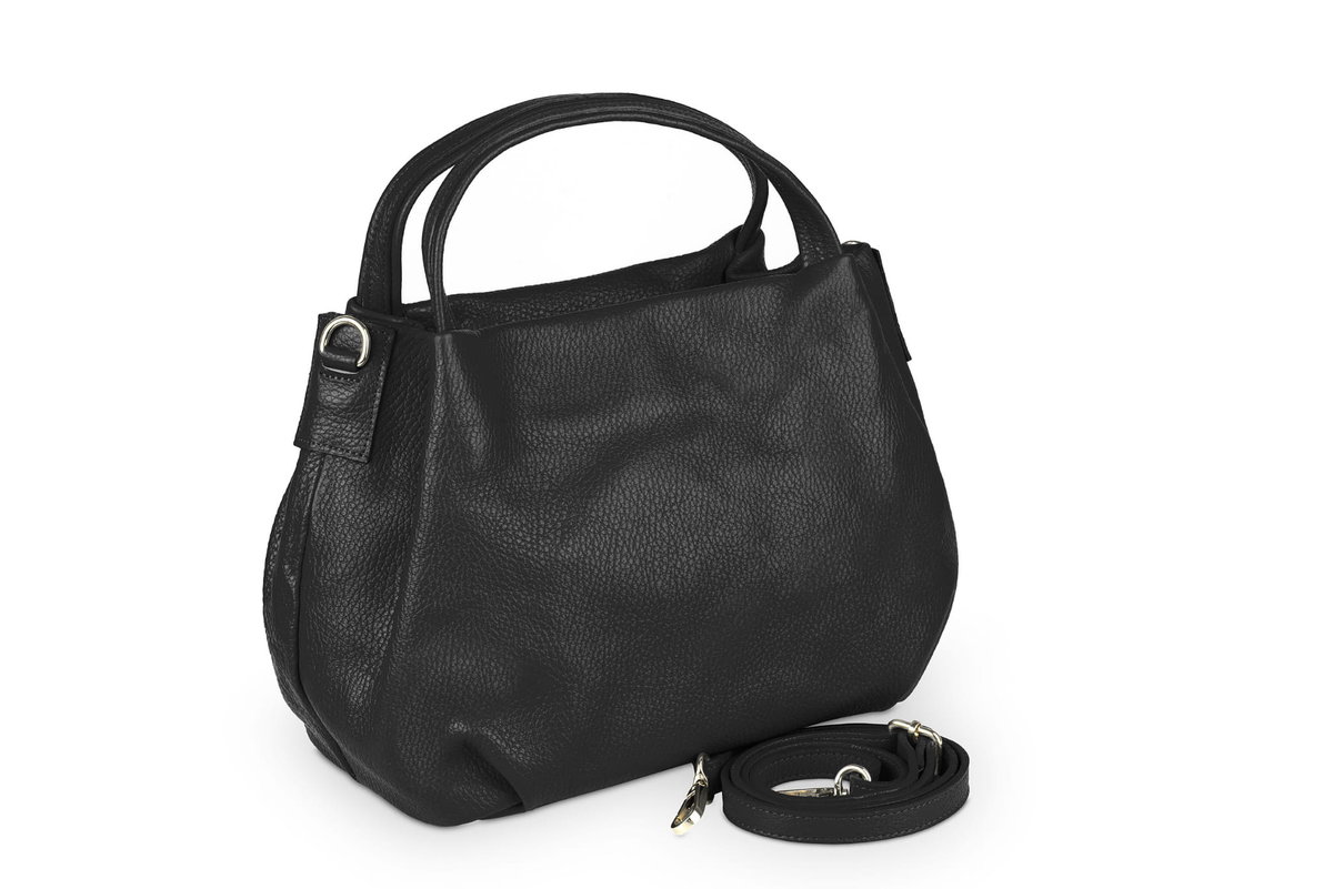 Torebka Skórzana Vera Pelle Bolsa Czarna