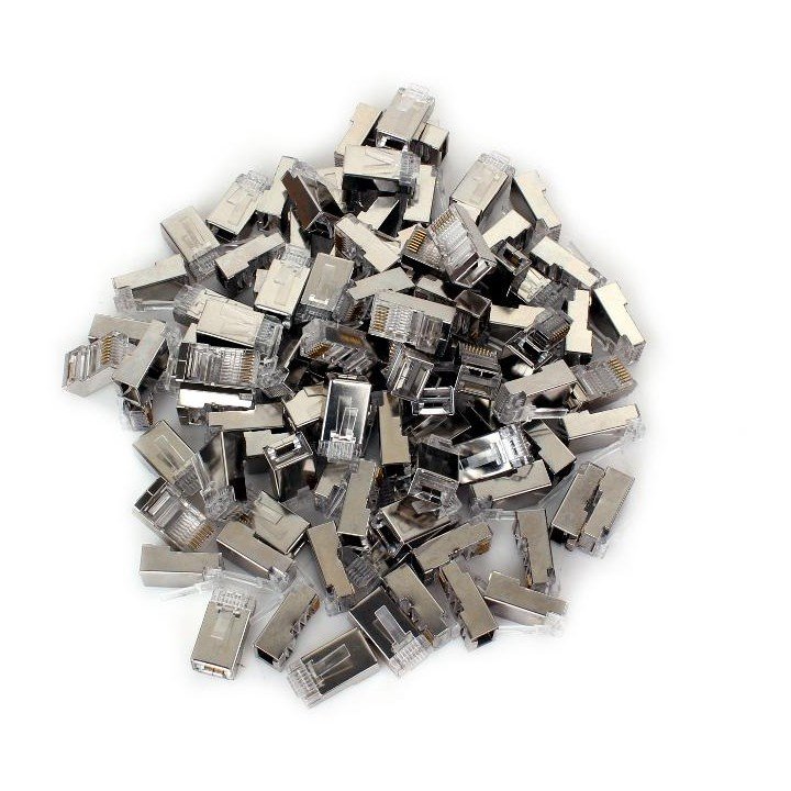 WTYK SIECIOWY PRZELOTOWY GETFORT RJ45 CAT.5e 8P8C EKRANOWANY (100szt)