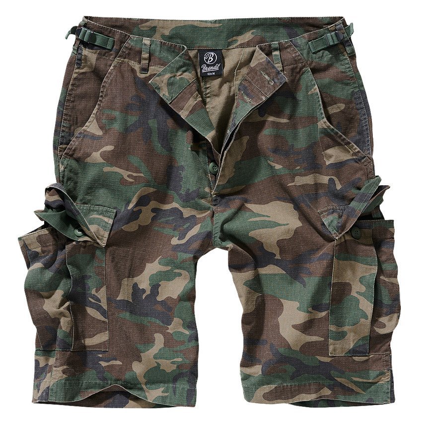 spodnie bojówki krótkie BDU RIPSTOP SHORTS - WOODLAND-XL