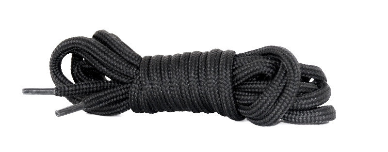 sznurowadła okrągłe CZARNE dł.140 cm / śr. 5mm buty 8 - dziurowe