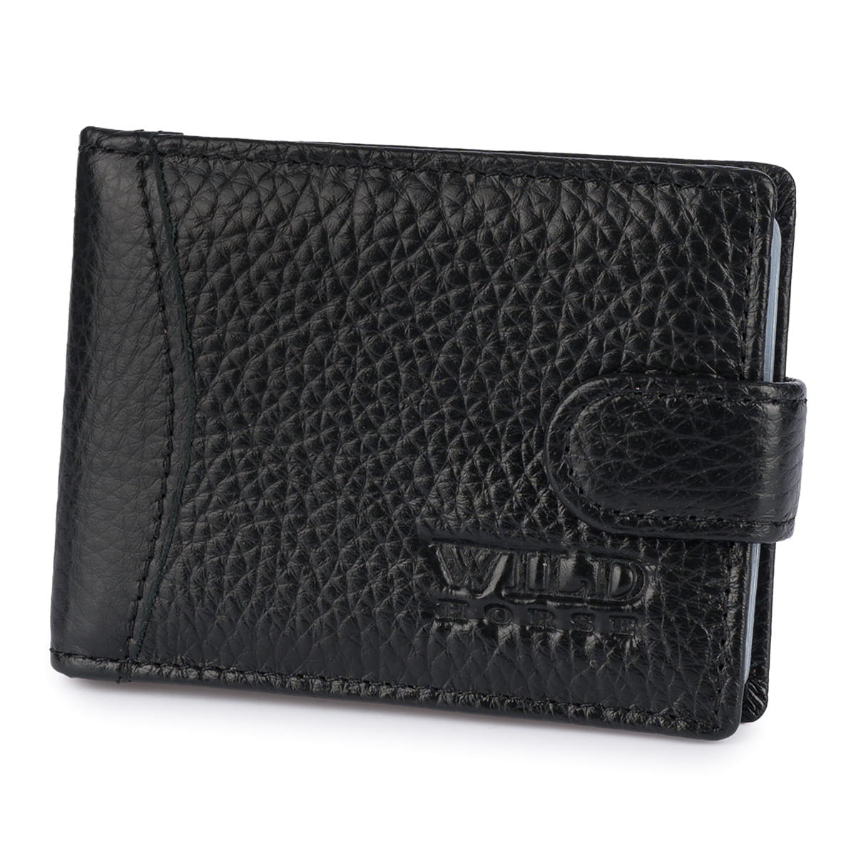 Etui na Karty Dokumenty Skórzane Wild Horse Czarne