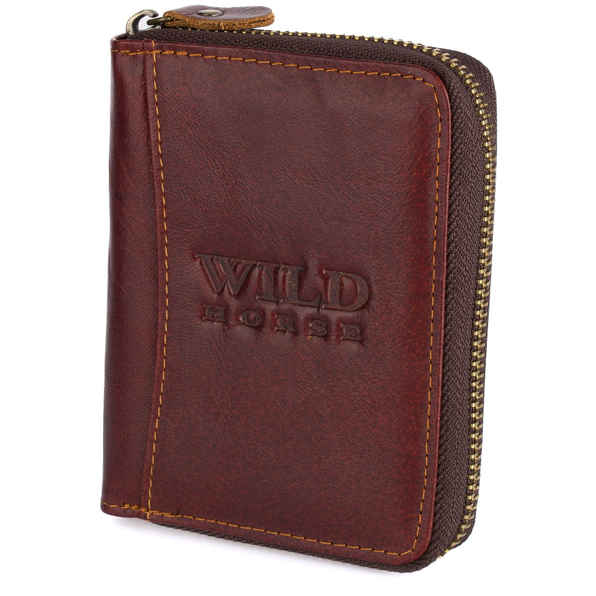 Portfel Męski Pionowy Skórzany Wild Horse Brązowy
