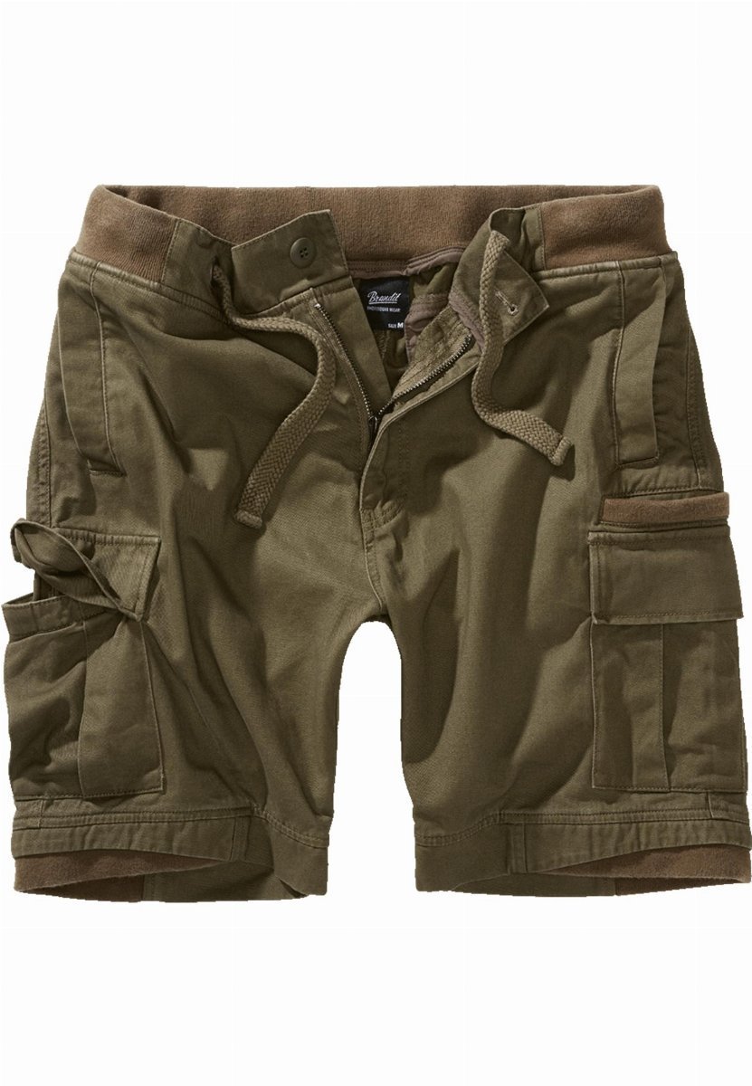 spodnie bojówki krótkie PECKHAM VINTAGE - OLIVE-XL