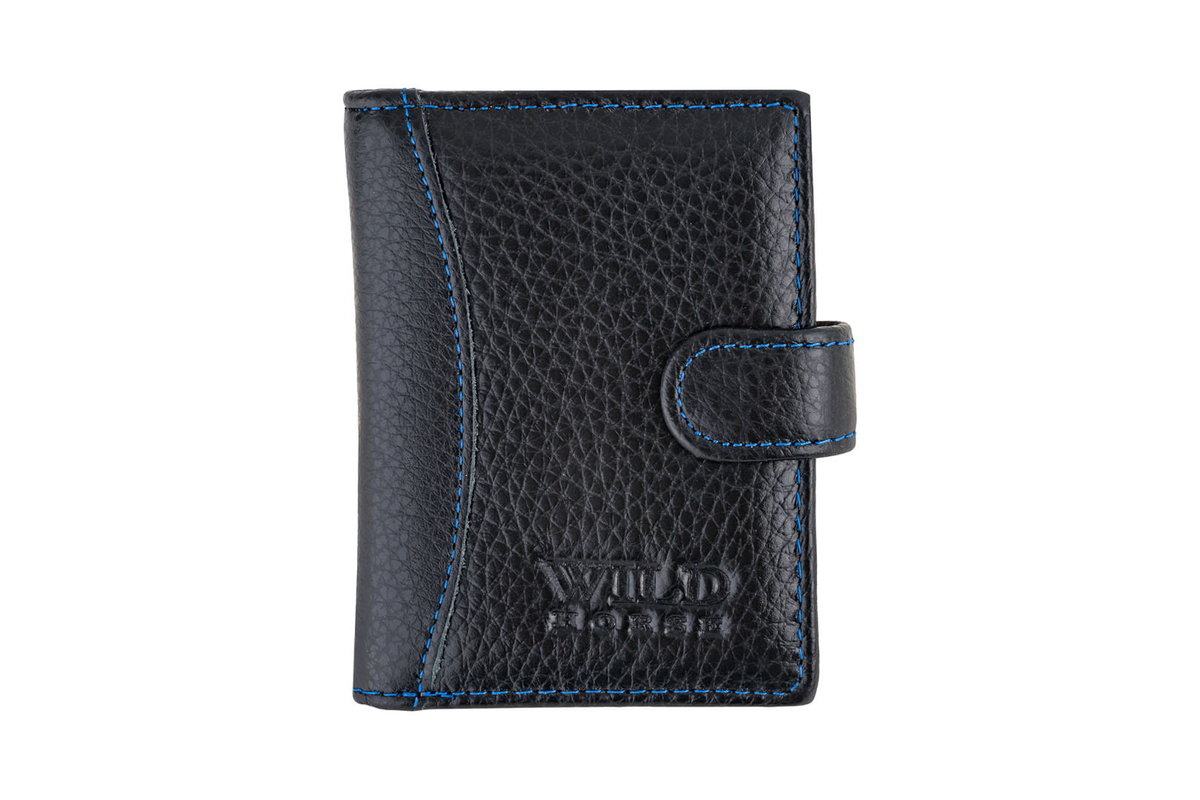 Etui na Karty Dokumenty Skórzane Wild Horse Czarne