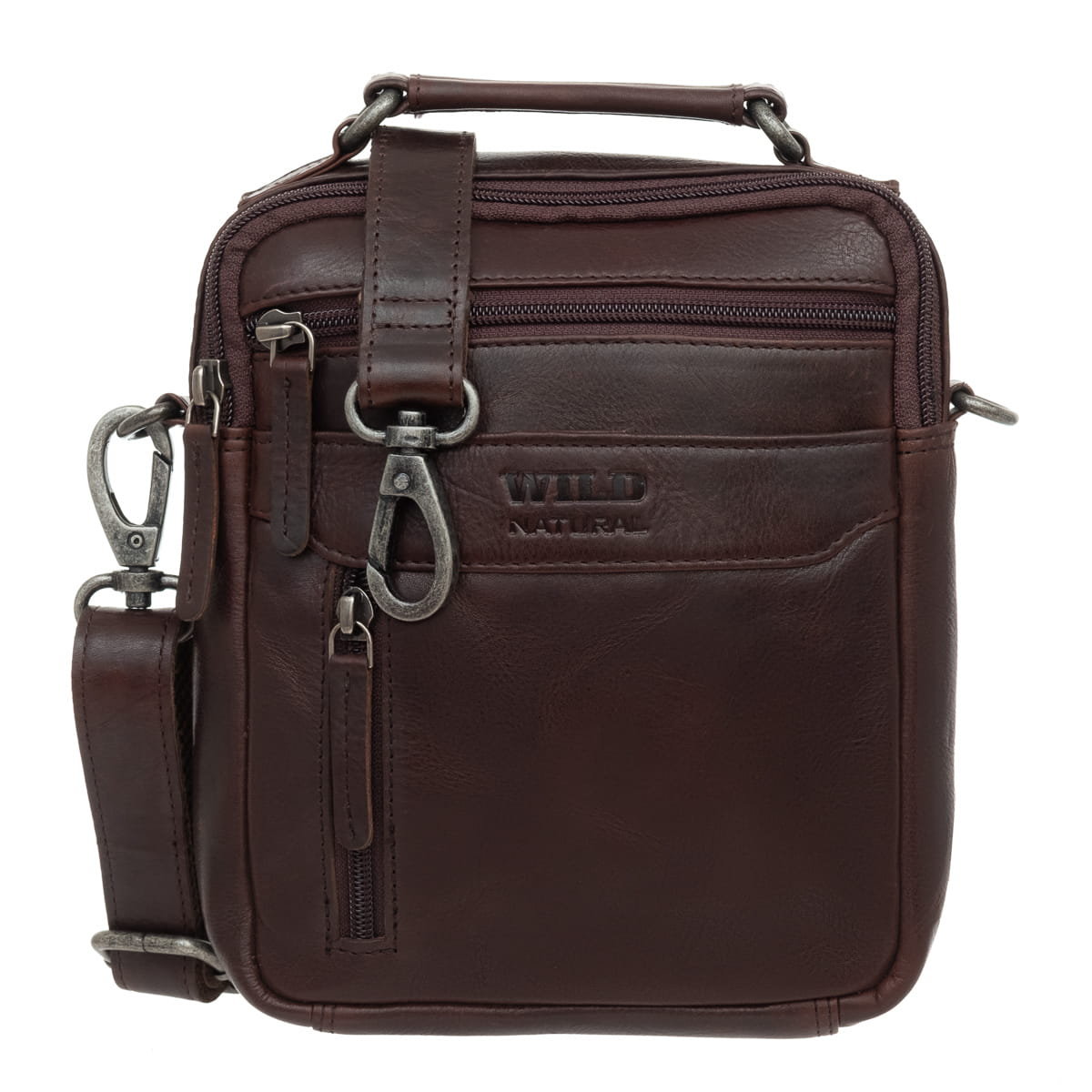 Średnia Torba Męska Skórzana Wild Natural Choco