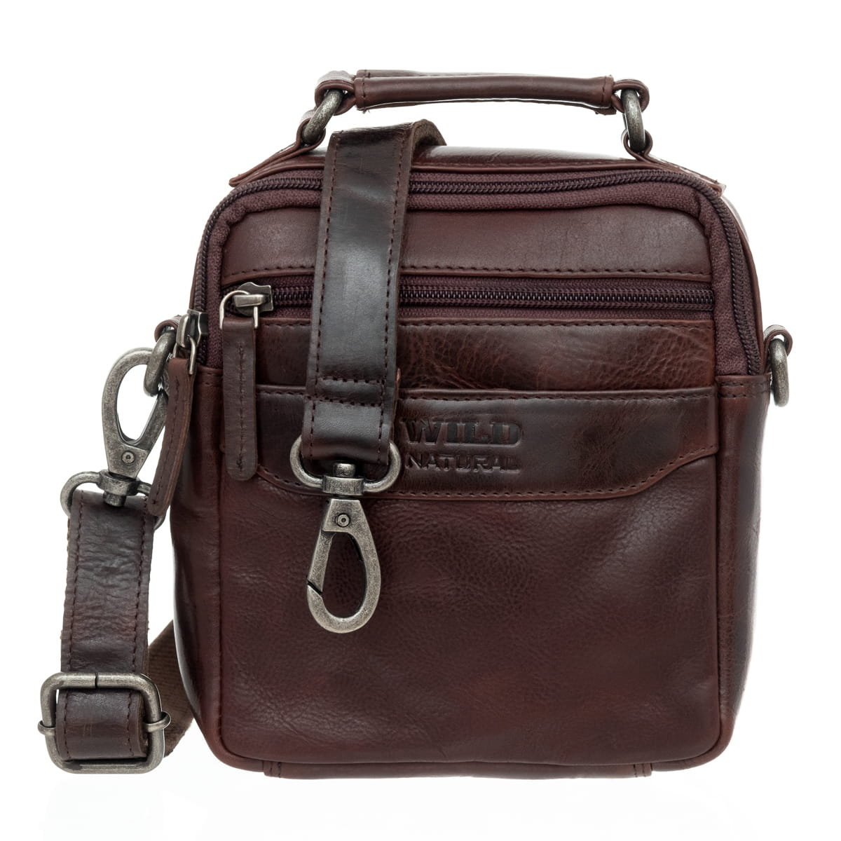 Mała Torba Męska Skórzana Wild Natural Choco