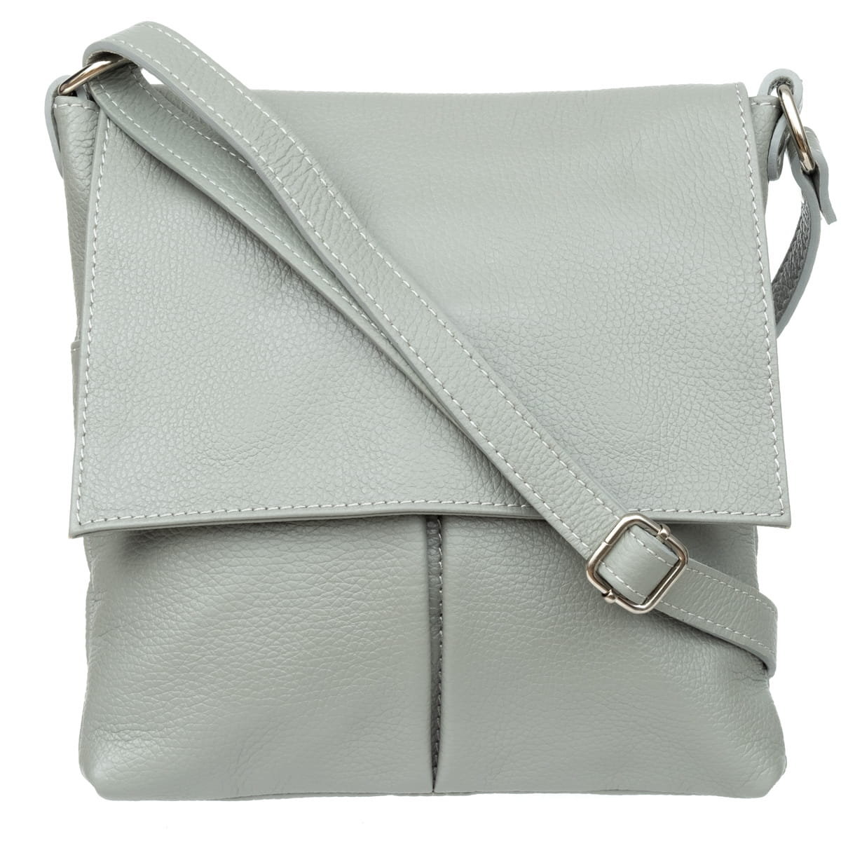 Listonoszka na Ramię Torebka Damska Vera Pelle Viaggia Szara