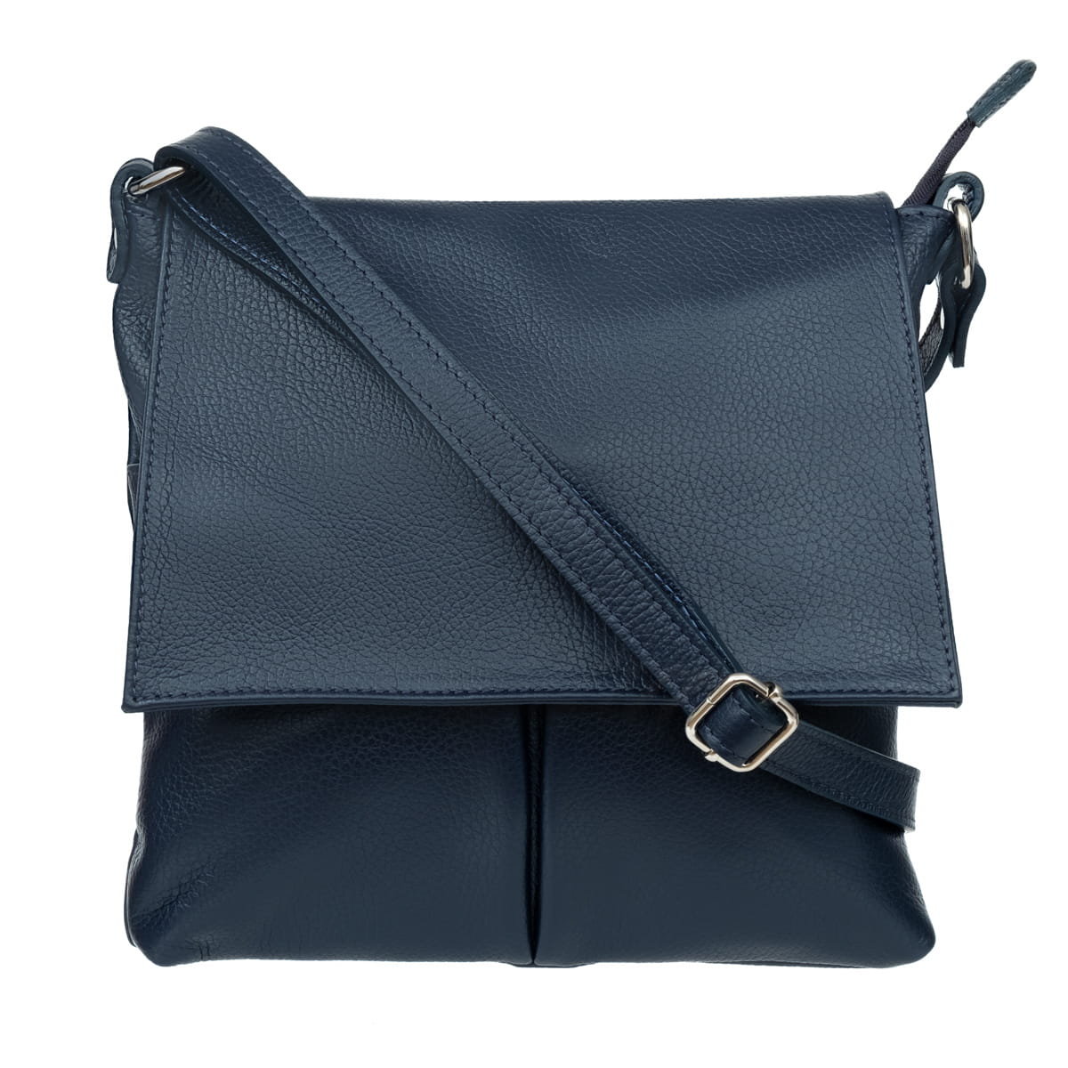 Listonoszka na Ramię Torebka Damska Vera Pelle Viaggia Granatowa