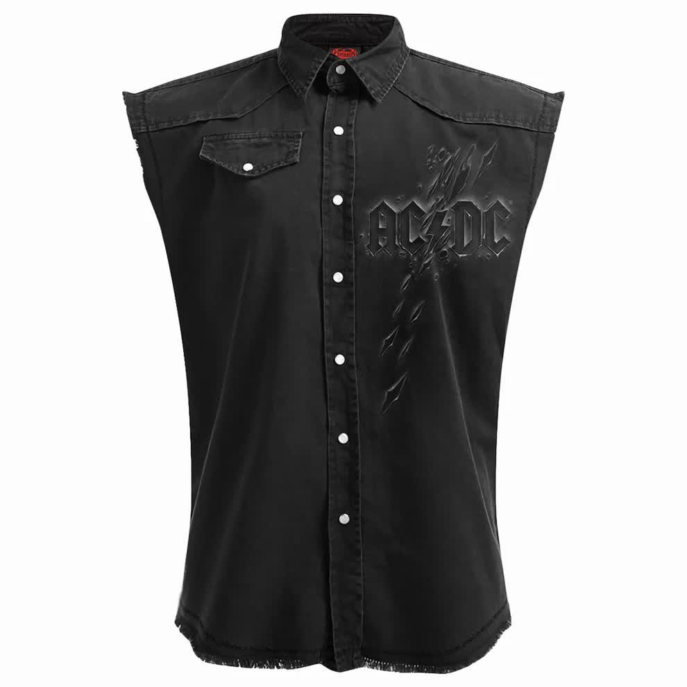 workshirt AC/DC - BACK IN BLACK bez rękawów-XXL