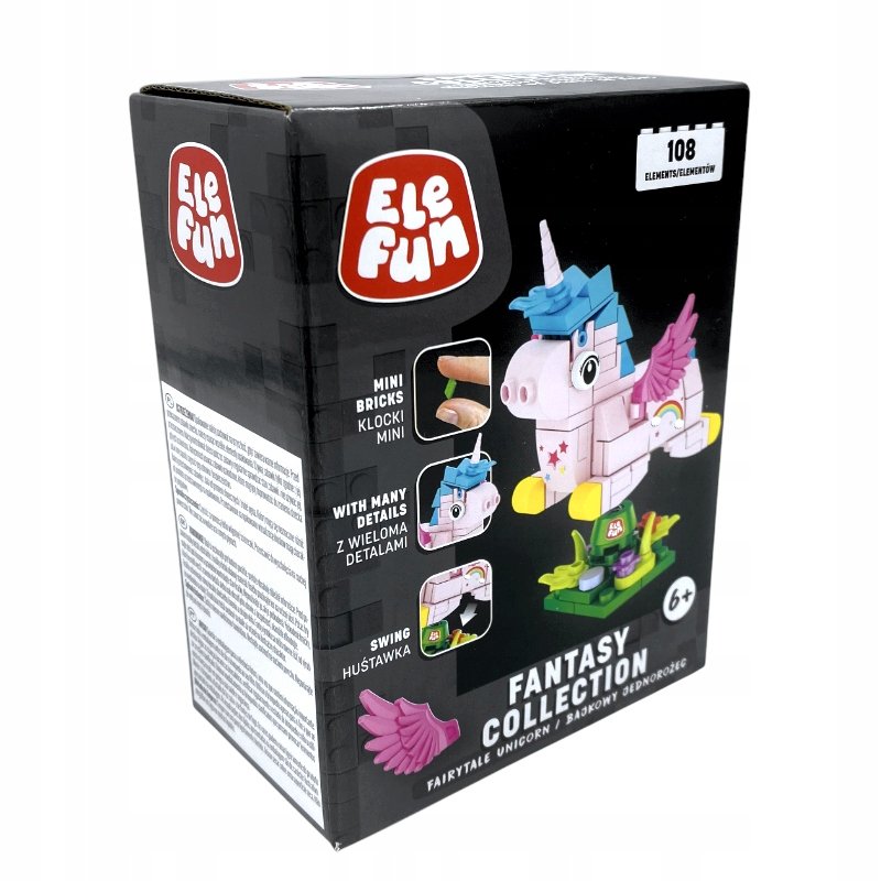 KLOCKI ELEFUN FANTASY COLLECTION Mini klocki BAJKOWY JEDNOROŻEC 108 el.