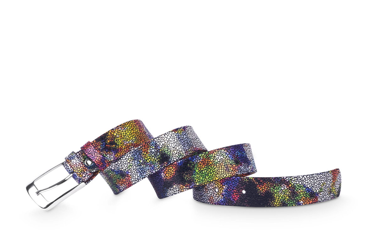 Pasek damski klasyczny mozaika 3 cm
