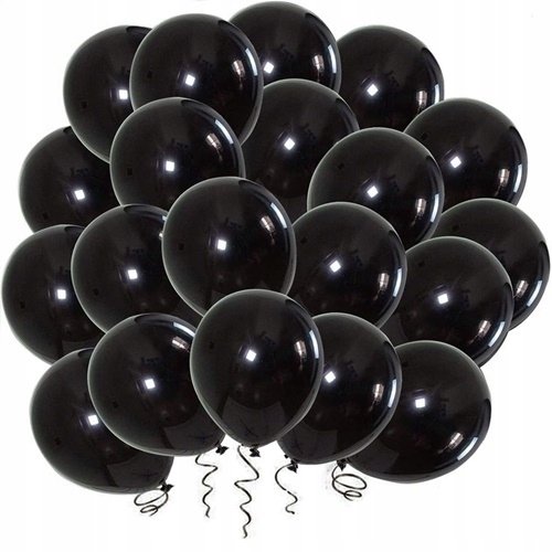 BALONY DEKORACJA URODZINY WESELE ŚLUB CZARNY 100x