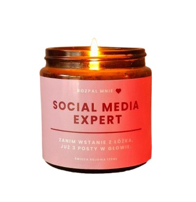 Świeczka sojowa, zapachowa SOCIAL MEDIA EXPERT