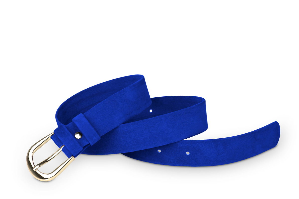 Pasek damski klasyczny chaber welurowy 3 cm