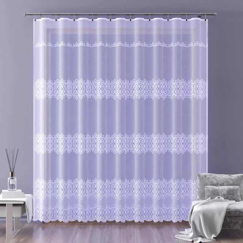 Firanka gotowa żakardowa Ezmira A099 300x225 cm biała - 300 cm 225 cm