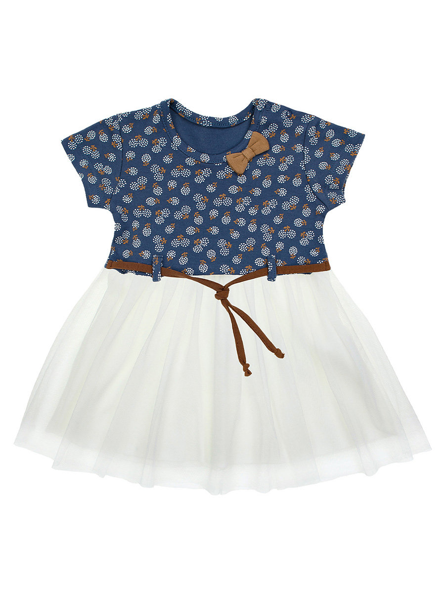 Dziewczęca sukienka krótki rękaw w kwiaty Nicol,r.74