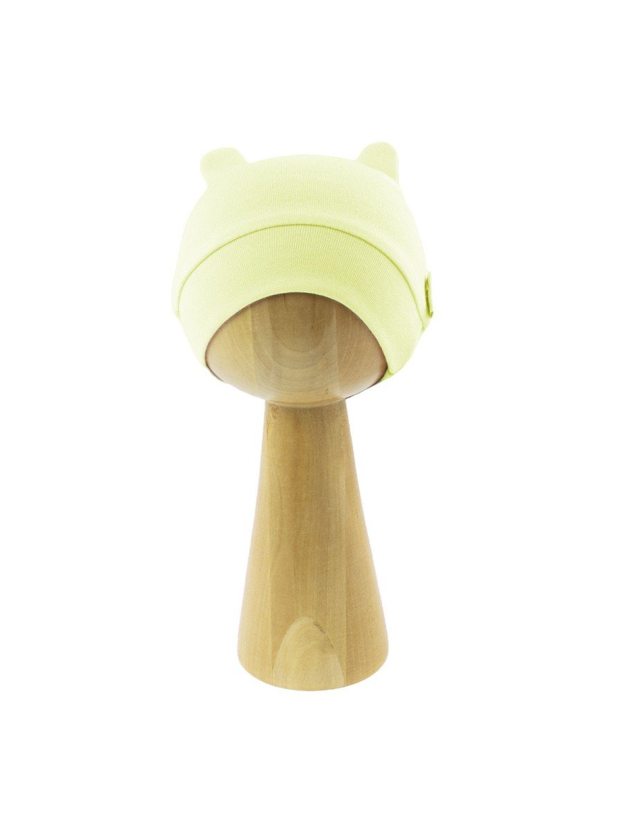 Niemowlęca czapka uszka żółta, Nicol,r.62