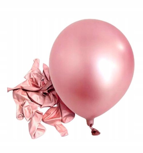 BALONY DEKORACJA URODZINY WESELE RÓŻOWY ZŁOTY 50x