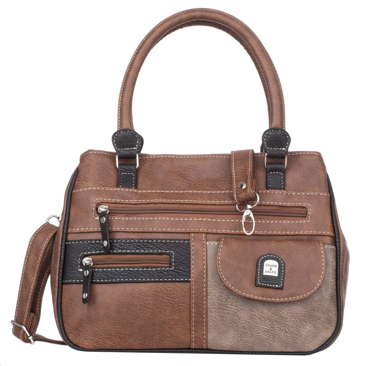Średnia Torebka Damska Charm&Shape na ramię Brązowa