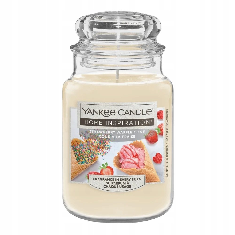 Yankee Candle Home Inspiration Strawberry Waffle Cone Świeca Duża 538g