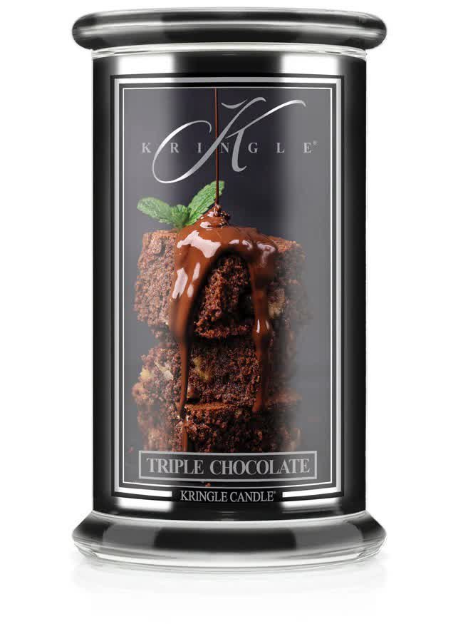 Triple Chocolate - Kringle Candle - duża świeca z dwoma knotami (624g) - seria Reserve