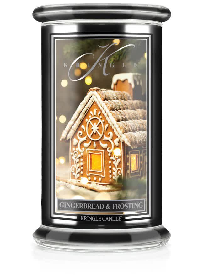Gingerebread & Frosting - Kringle Candle - duża świeca z dwoma knotami (624g) - seria Reserve