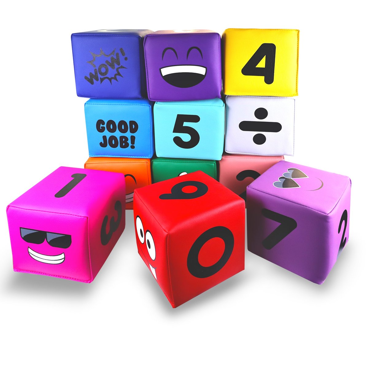 Klocki konstrukcyjne piankowe dla dzieci plac zabaw edukacyjne 12 elementów