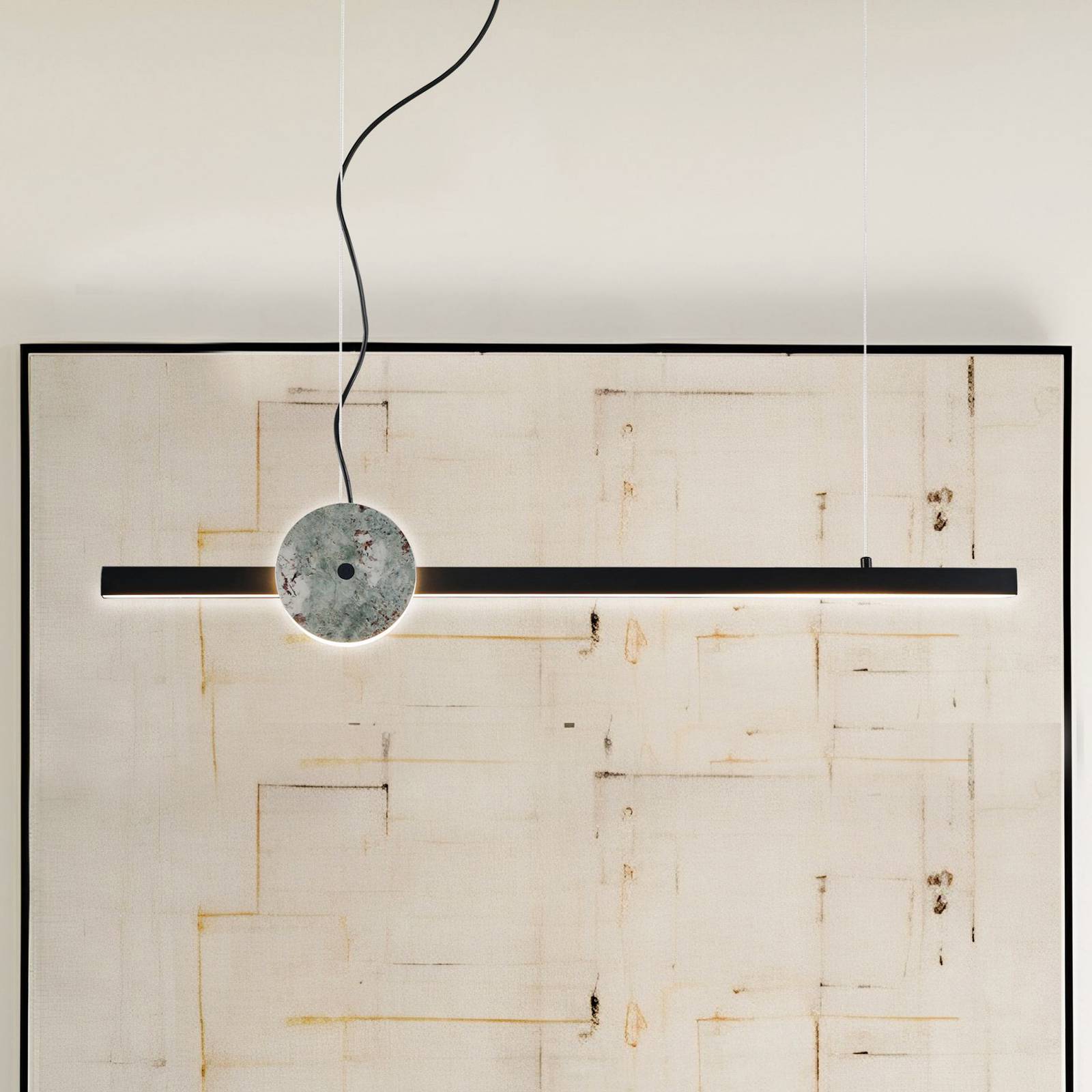 Viokef Lampa wisząca Anais, zielony, salon / jadalnia, metal, nowoczesny