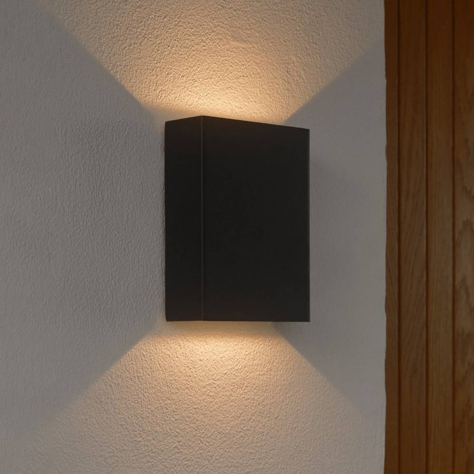Nordlux Kinkiet zewnętrzny LED Fold Seaside up/down, 10 x 15 cm, czarny