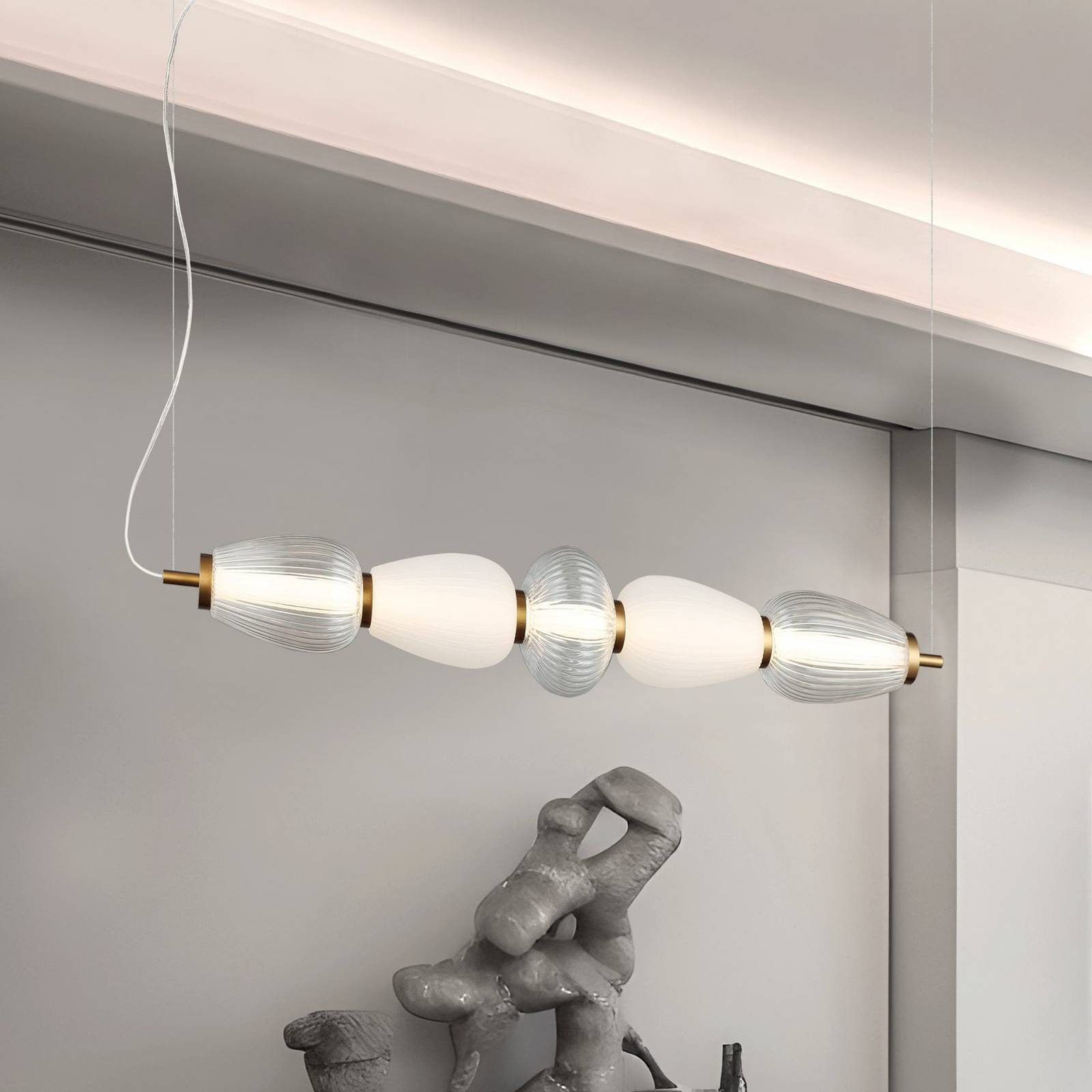 Viokef Lampa wisząca Shiny, przezroczysty / transparentny, salon / jadalnia, nowoczesny