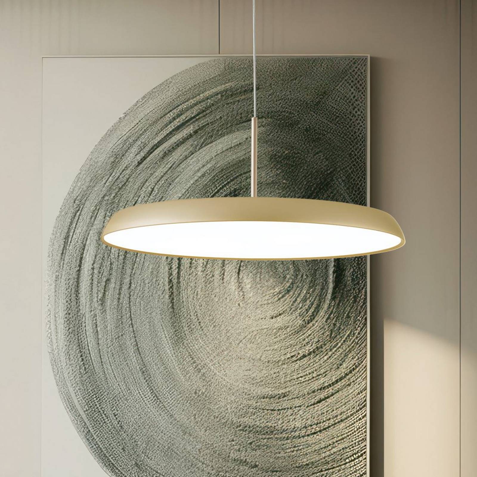 Viokef Lampa wisząca Art, mosiężny / złoty, salon / jadalnia, metal, nowoczesny