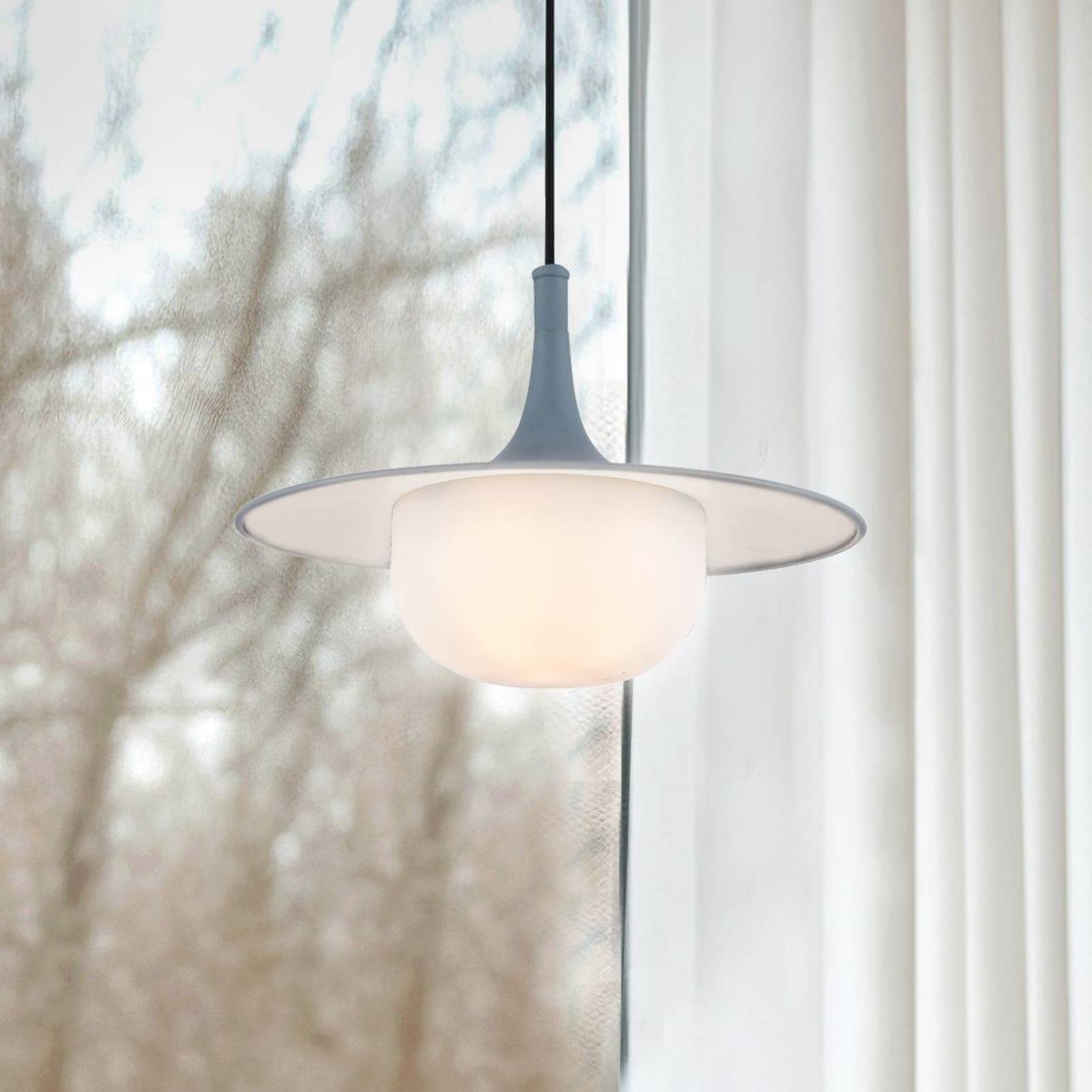 Viokef Lampa wisząca Fred, aluminiowy / szary / cynkowy, salon / jadalnia, tworzywo sztuczne, nowoczesny
