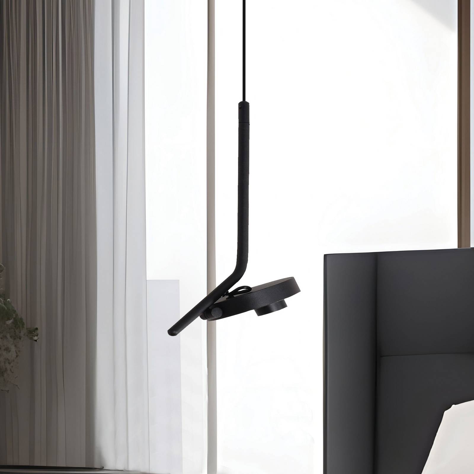 Viokef Lampa wisząca Factory, czarny, salon / jadalnia, metal, nowoczesny