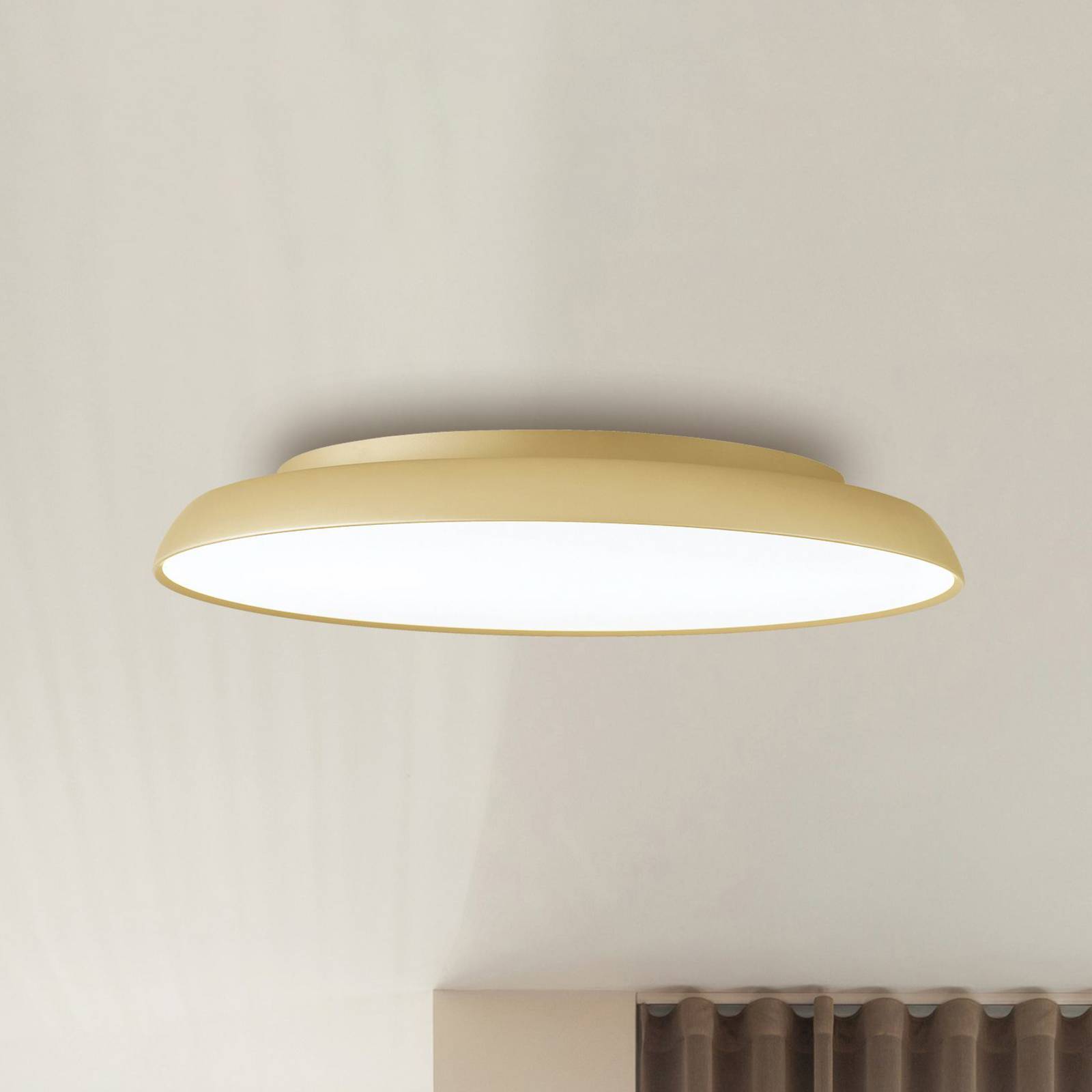 Viokef Lampa sufitowa LED Art, mosiężny / złoty, salon / jadalnia, metal, nowoczesny