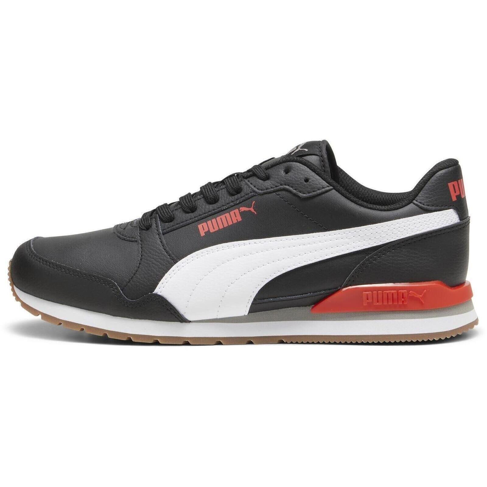 Puma St Runner V3 384855 23 Buty Męskie Joggery Czarne Skórzane