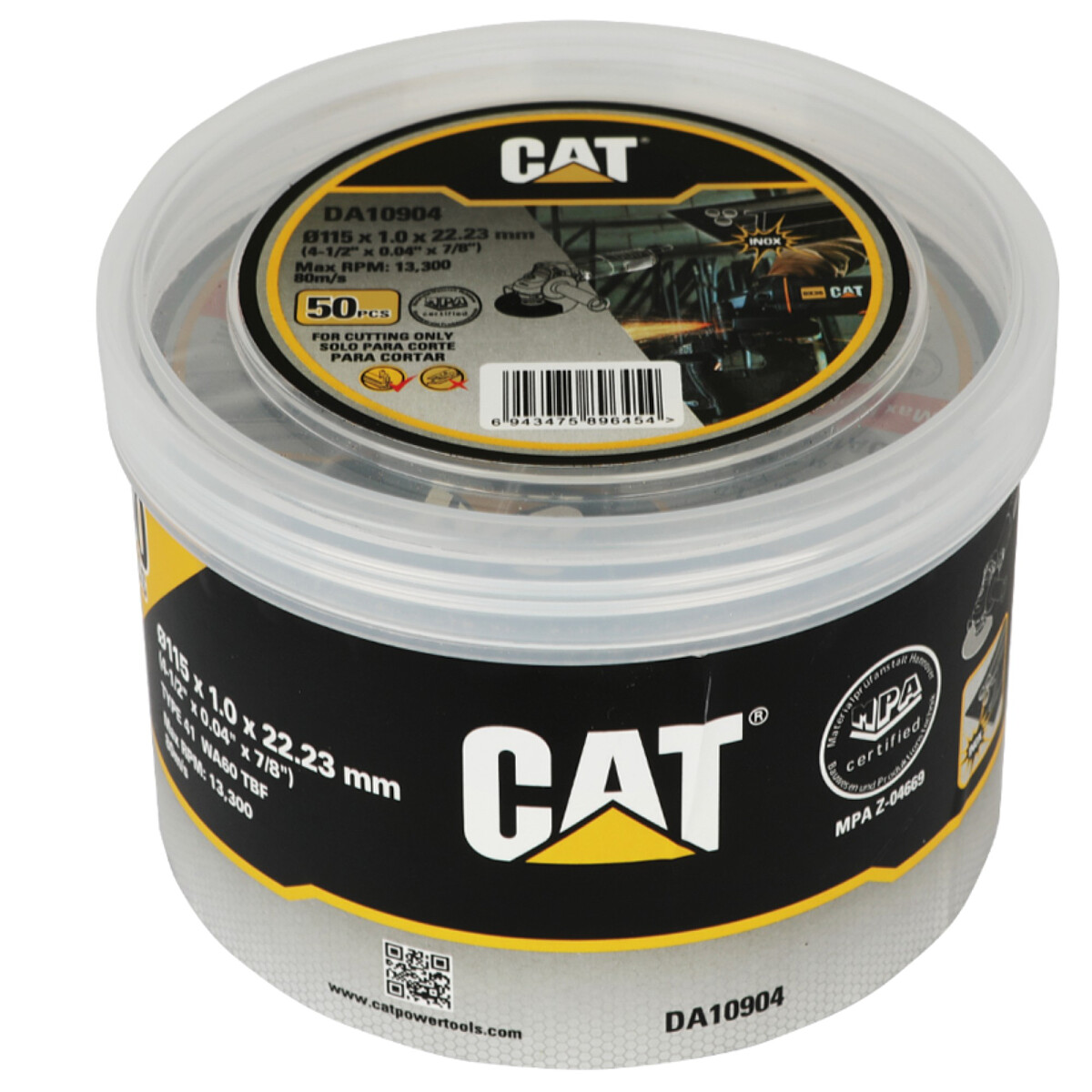 Tarcza do cięcia metalu CAT DA10904 x50