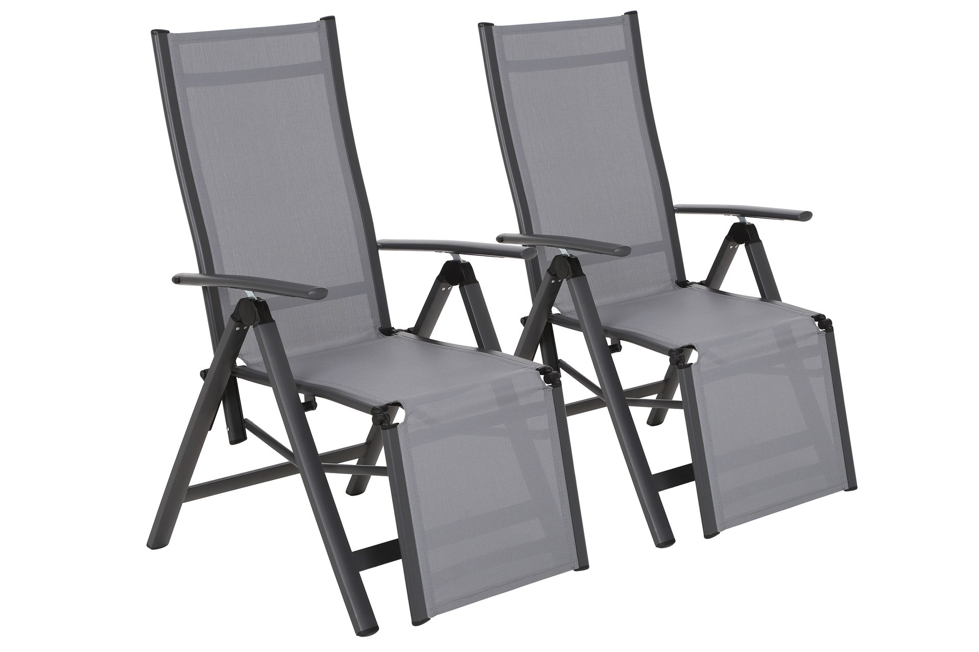 HOME & GARDEN Zestaw krzeseł ogrodowych aluminiowych Ibiza Relax Grey / Window Grey