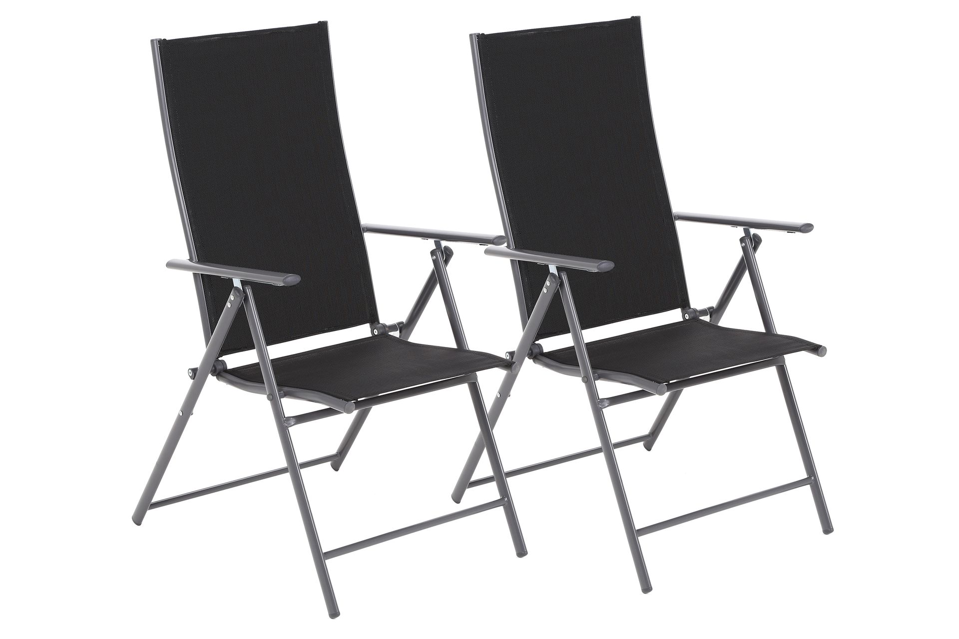 HOME & GARDEN Zestaw krzeseł ogrodowych metalowych Casablanca Grey / Black