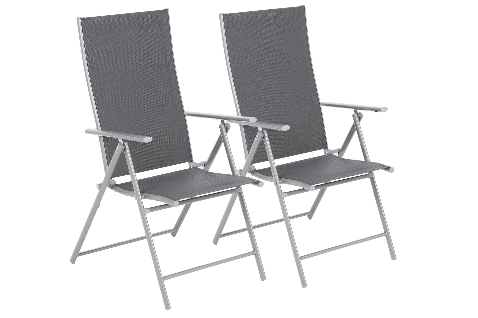 HOME & GARDEN Zestaw krzeseł ogrodowych metalowych Casablanca Silver / Grey