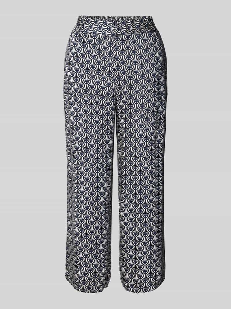 Spodnie materiałowe z prostą, skróconą nogawką