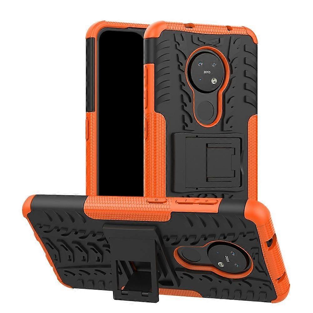 Sitabo Fajna opona hybrydowa Tpu Case z pomarańczową podpórką do telefonu Nokia 7.2 / 6.2