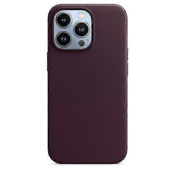 Skórzane etui na telefon iPhone 13 Pro Skórzane etui z Magsafe Ciemnej wiśni