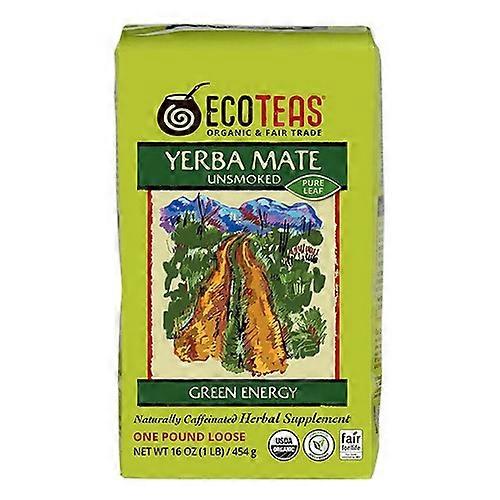 Eco Teas Yerba Mate Niewędzona zielona energia Herbata sypana, 16 uncji (skrzynka 6)