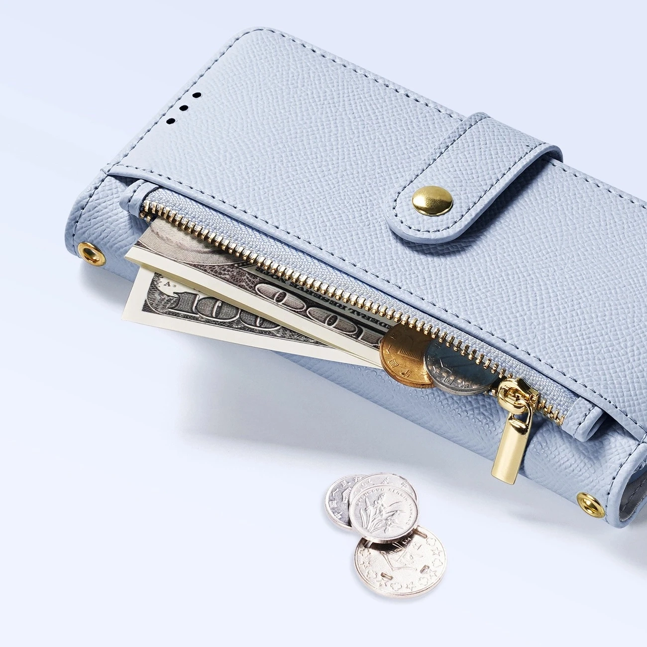 Etui do Samsung Galaxy S25+ Dux Ducis Lawa Skórzane Niebieskie