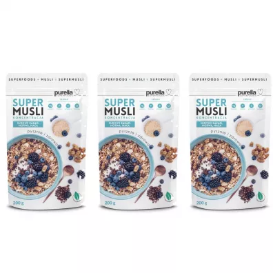 Purella Supermusli Koncentracja zestaw 3 x 200 g