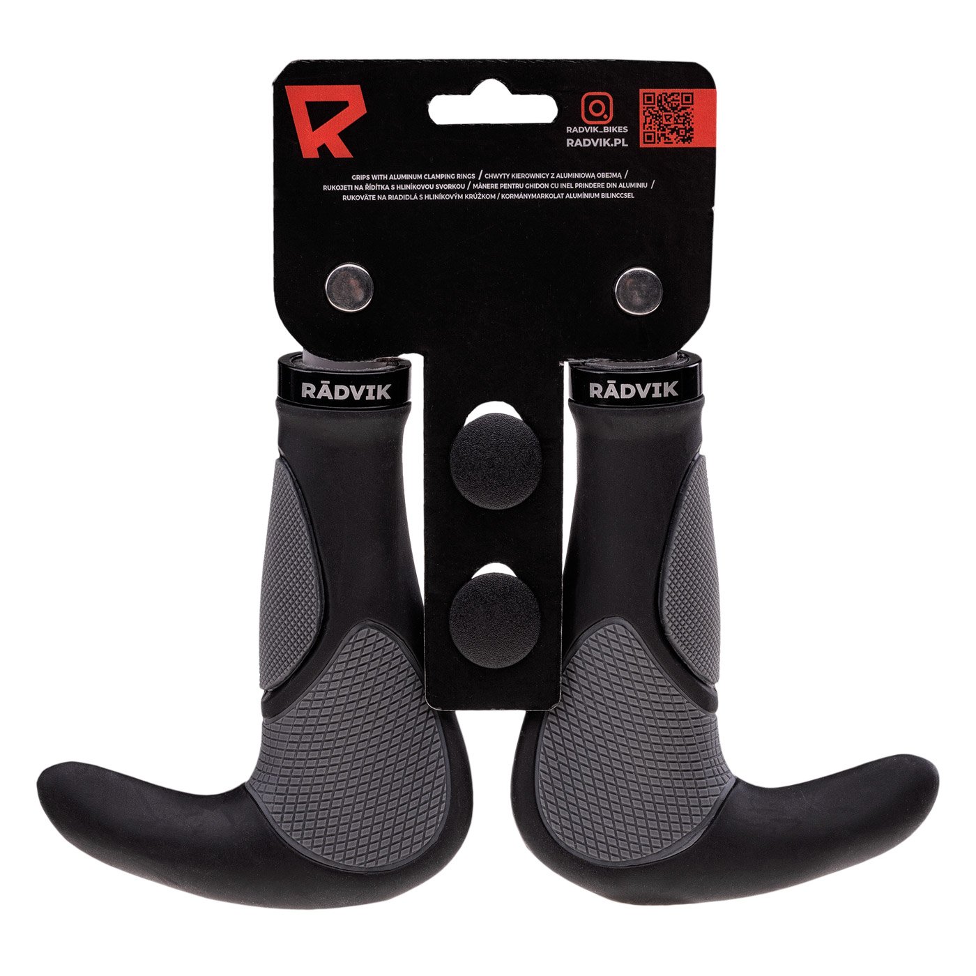 Chwyty rowerowe RADVIK 2GRIP M000223786 – Czarny